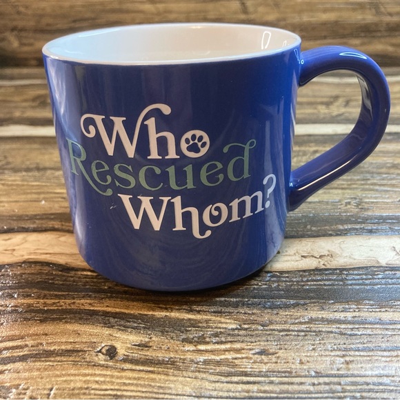 Parker Lane “Who rescued whom” 16 oz coffee mug🐾 - Picture 1 of 9